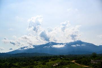 mountains and clouds