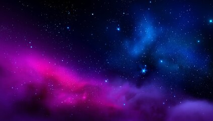 Fototapeta premium Colorful Nebula with Stars in the Center of the Galaxy Space Background