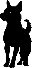 Silhouette Dog Vector Image