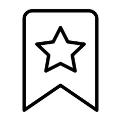 Obraz premium Bookmark Vector Line Icon Design
