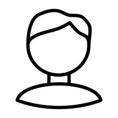 Profile Vector Line Icon Design