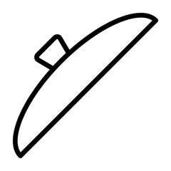 Lid Vector Line Icon Design