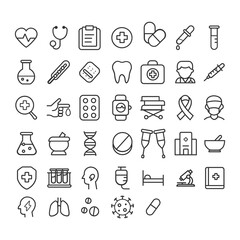 medical line icons