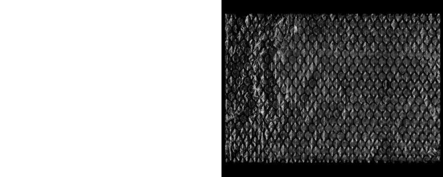 Realistic Bubble Wrap Texture in Crumpled Form on a Transparent or White Background