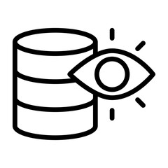 Data Visualization Vector Line Icon Design