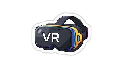 VR Headset Sticker Illustration