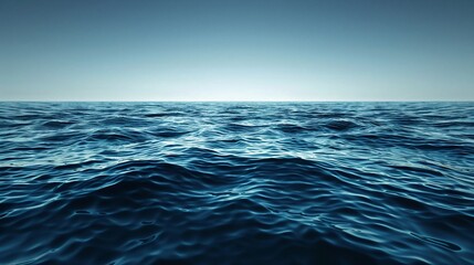 Obraz premium Vast ocean expanse tranquil and dark blue