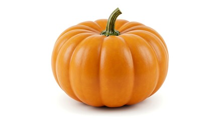 Obraz premium Fresh ripe orange pumpkin isolated on white background