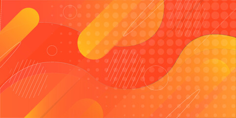 Modern abstract orange banner background. Dynamic shapes composition. Vector illustration