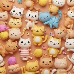 Obraz premium Purrfectly Packed Pals