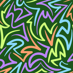 Background Abstract Neon Lines in Retro Style