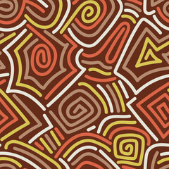 Background Abstract Lines and Organic Shapes in Earthy Tones