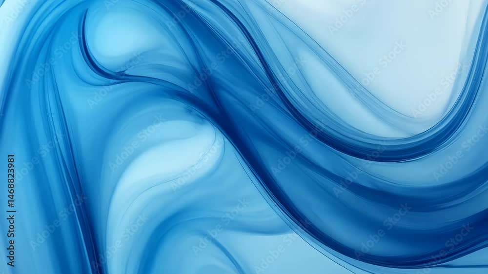 Poster Dynamic Abstract Background with Flowing Blue Waves and Fluid Motion Artistic Design with Subtle Textures and Rhythmic Patterns