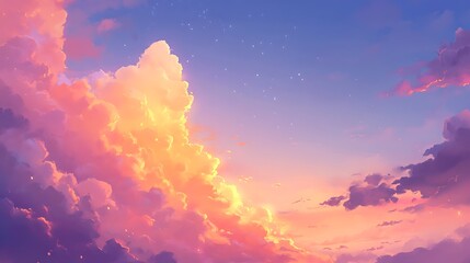 Golden Sunset Cloudscape. (5)