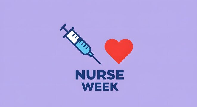 Nurse Week Appreciation: Syringe and Heart Illustration - Powered by Adobe