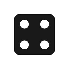 Dice face four filled icon vector template