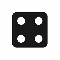 Dice face four filled icon vector template