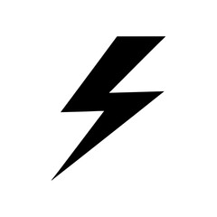 lightning bolt icon on white background  .svg