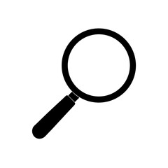 magnifying glass icon on white background  .svg