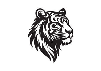 Tiger Head Silhouette Vector