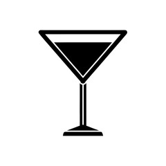 martini glass icon on white background  .svg