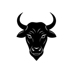 minotaur head silhouette on white background  .svg