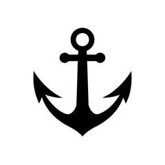 pirate anchor silhouette on white background  .svg