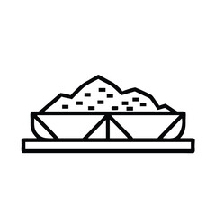 Bulk Cargo Icon Depicting Loose Materials like Grains or Coal for Shipping Industry Graphics, Supply Chain Education and Commodity Transport Educational Materials