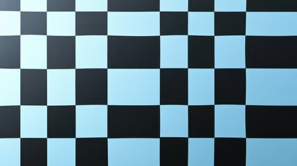 Obraz premium Checkered pattern tile background. Black and Light Blue illustration , no logos, no brands