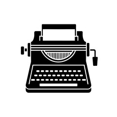 typewriter icon on white background  .svg