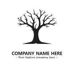 Tree Silhouette Logo Company Design Illustration Vector Graphic Image
