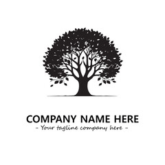 Obraz premium Tree Silhouette Logo Company Design Illustration Vector Graphic Image