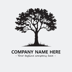 Tree Silhouette Logo Company Design Illustration Vector Graphic Image