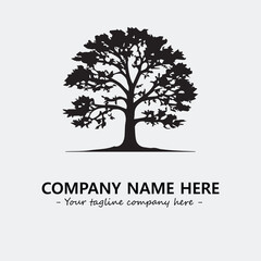 Obraz premium Tree Silhouette Logo Company Design Illustration Vector Graphic Image