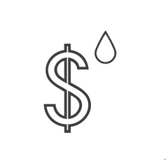 Obraz premium Oil and Dollar Sign Icon for Financial Market Analysis, Petroleum Industry Investment Materials, Economic Reports on Fuel Prices and Energy Sector Presentations