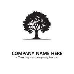 Obraz premium Tree Silhouette Logo Company Design Illustration Vector Graphic Image