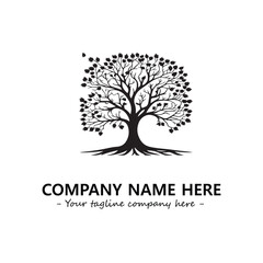 Obraz premium Tree Silhouette Logo Company Design Illustration Vector Graphic Image