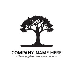 Obraz premium Tree Silhouette Logo Company Design Illustration Vector Graphic Image