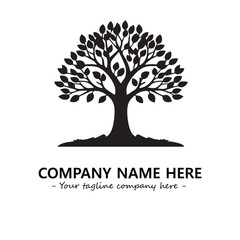 Obraz premium Tree Silhouette Logo Company Design Illustration Vector Graphic Image