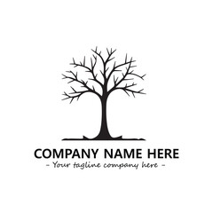 Obraz premium Tree Silhouette Logo Company Design Illustration Vector Graphic Image