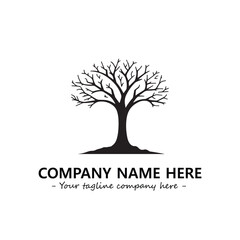 Obraz premium Tree Silhouette Logo Company Design Illustration Vector Graphic Image