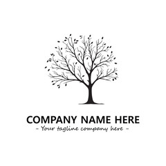 Obraz premium Tree Silhouette Logo Company Design Illustration Vector Graphic Image