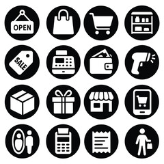 Retail & Shopping Icons Vector Set