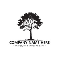 Obraz premium Tree Silhouette Logo Company Design Illustration Vector Graphic Image