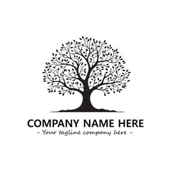 Obraz premium Tree Silhouette Logo Company Design Illustration Vector Graphic Image