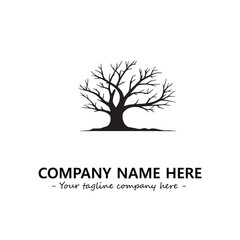 Tree Silhouette Logo Company Design Illustration Vector Graphic Image