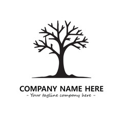 Obraz premium Tree Silhouette Logo Company Design Illustration Vector Graphic Image