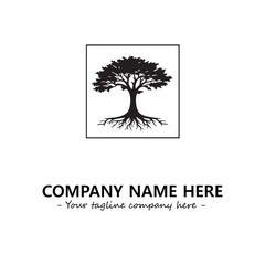 Tree Silhouette Logo Company Design Illustration Vector Graphic Image
