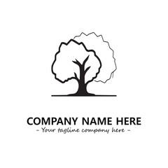 Obraz premium Tree Silhouette Logo Company Design Illustration Vector Graphic Image