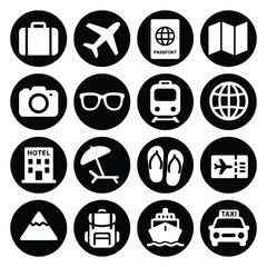 Travel & Vacation Icon Set PNG